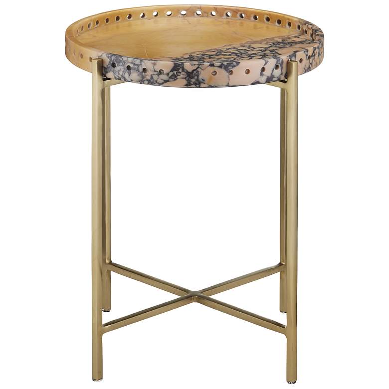 Image 7 Currey & Company 21.25" Purple Breccia Freya Purple Breccia Accent more views