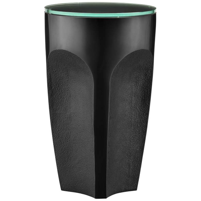 Image 1 Currey & Company 21.5" Stainless Steel and Glass Lemy Black Drinks