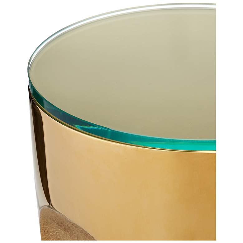 Image 2 Currey & Company 21.5" Stainless Steel and Glass Lemy Brass Drinks more views