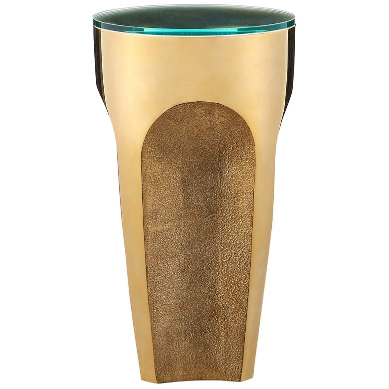 Image 5 Currey & Company 21.5" Stainless Steel and Glass Lemy Brass Drinks more views