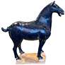 Currey &#38; Company 21.5" Tang Dynasty Large Blue Horse