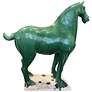 Currey &#38; Company 21.5" Tang Dynasty Large Green Horse