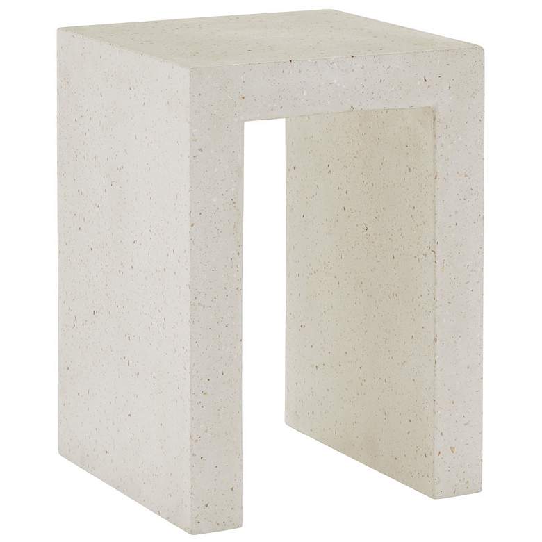 Image 1 Currey & Company 22" Carson Ivory Terrazzo Indoor/Outdoor Accent T