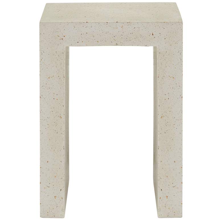 Image 4 Currey & Company 22" Carson Ivory Terrazzo Indoor/Outdoor Accent T more views