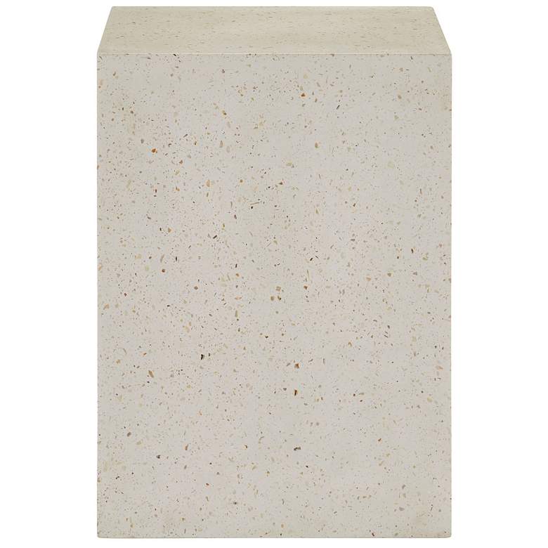 Image 5 Currey & Company 22" Carson Ivory Terrazzo Indoor/Outdoor Accent T more views