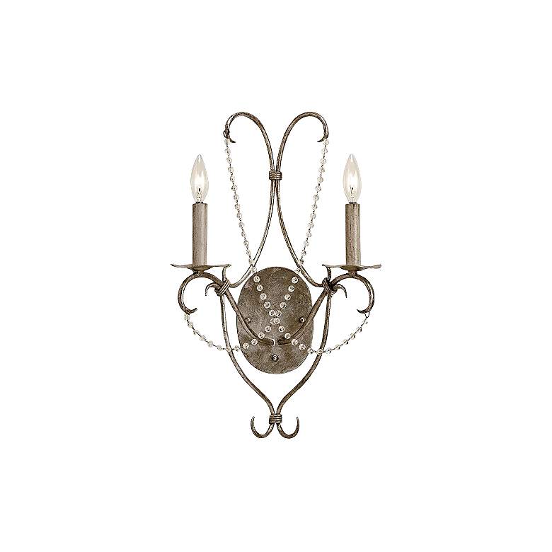Image 1 Currey and Company 22 inch High Crystal Light Wall Sconce