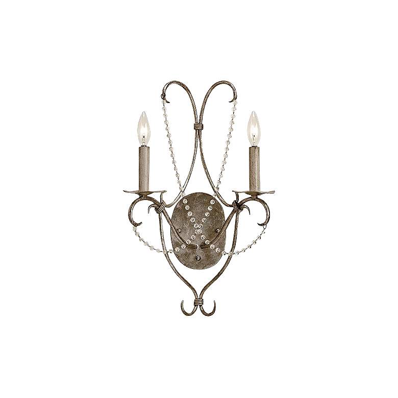 Image 1 Currey and Company 22" High Crystal Light Wall Sconce