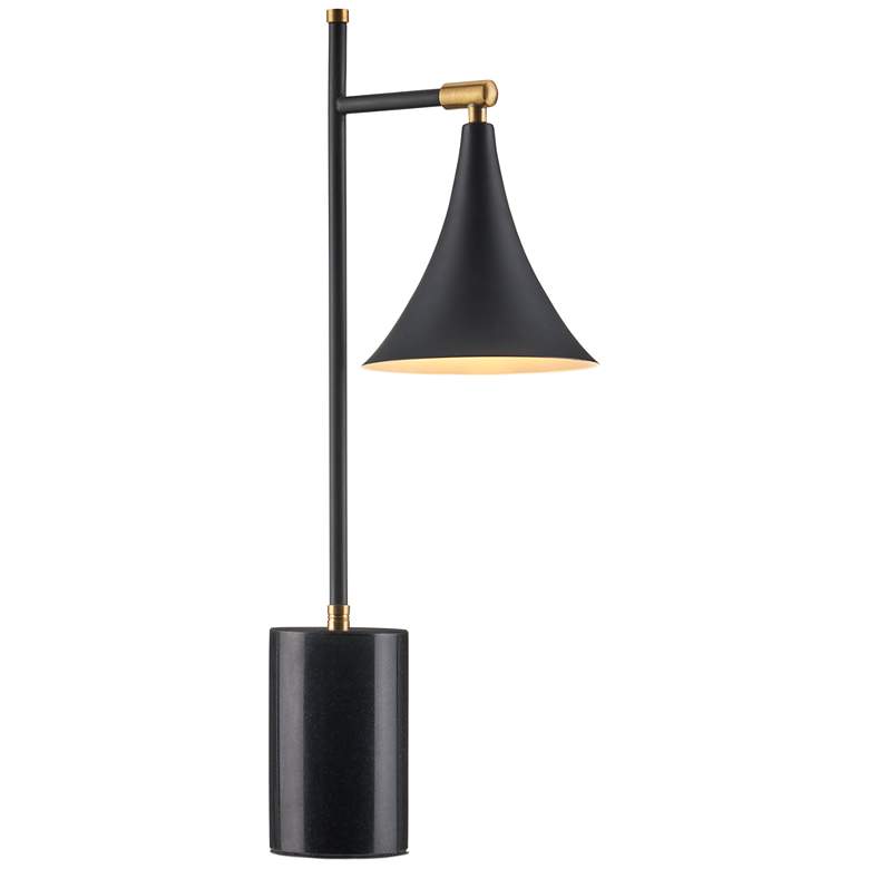 Image 1 Currey & Company 23.0" Bibliophile Black Marble Table Lamp