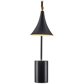 Image5 of Currey & Company 23.0" Bibliophile Black Marble Table Lamp more views