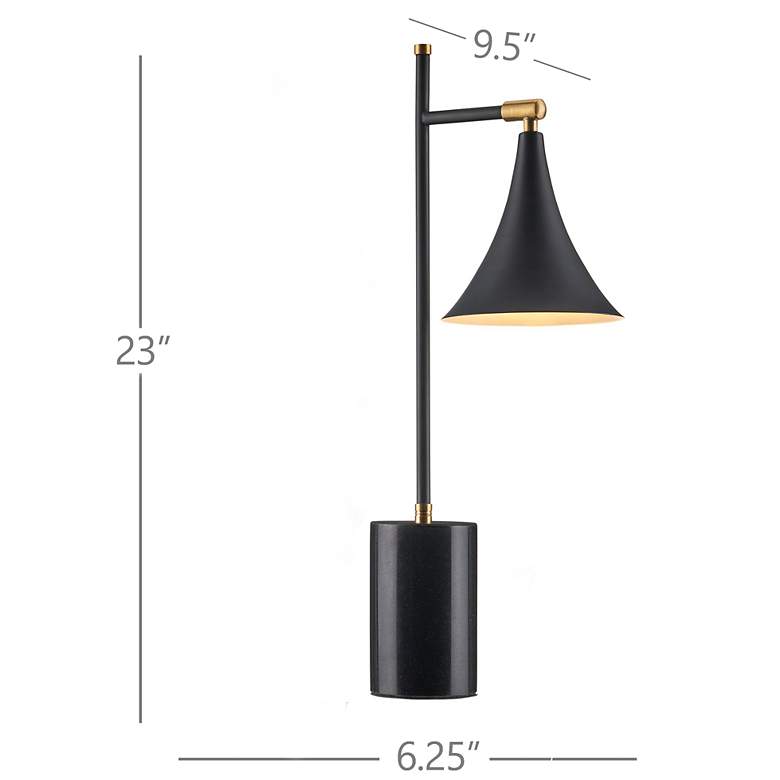 Image 7 Currey & Company 23.0" Bibliophile Black Marble Table Lamp more views