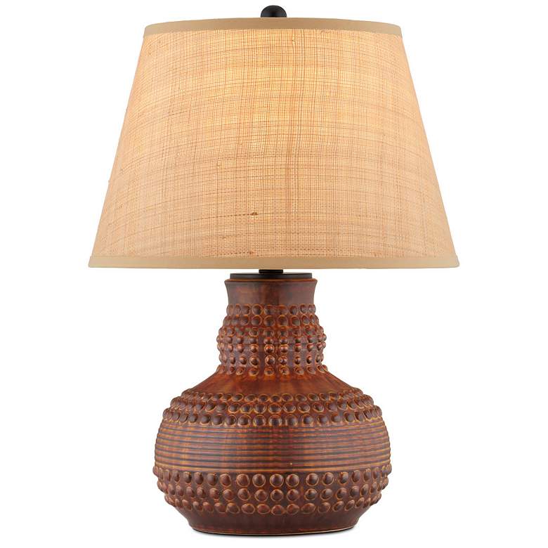 Image 1 Currey & Company 23.25" Atamo Brown Table Lamp