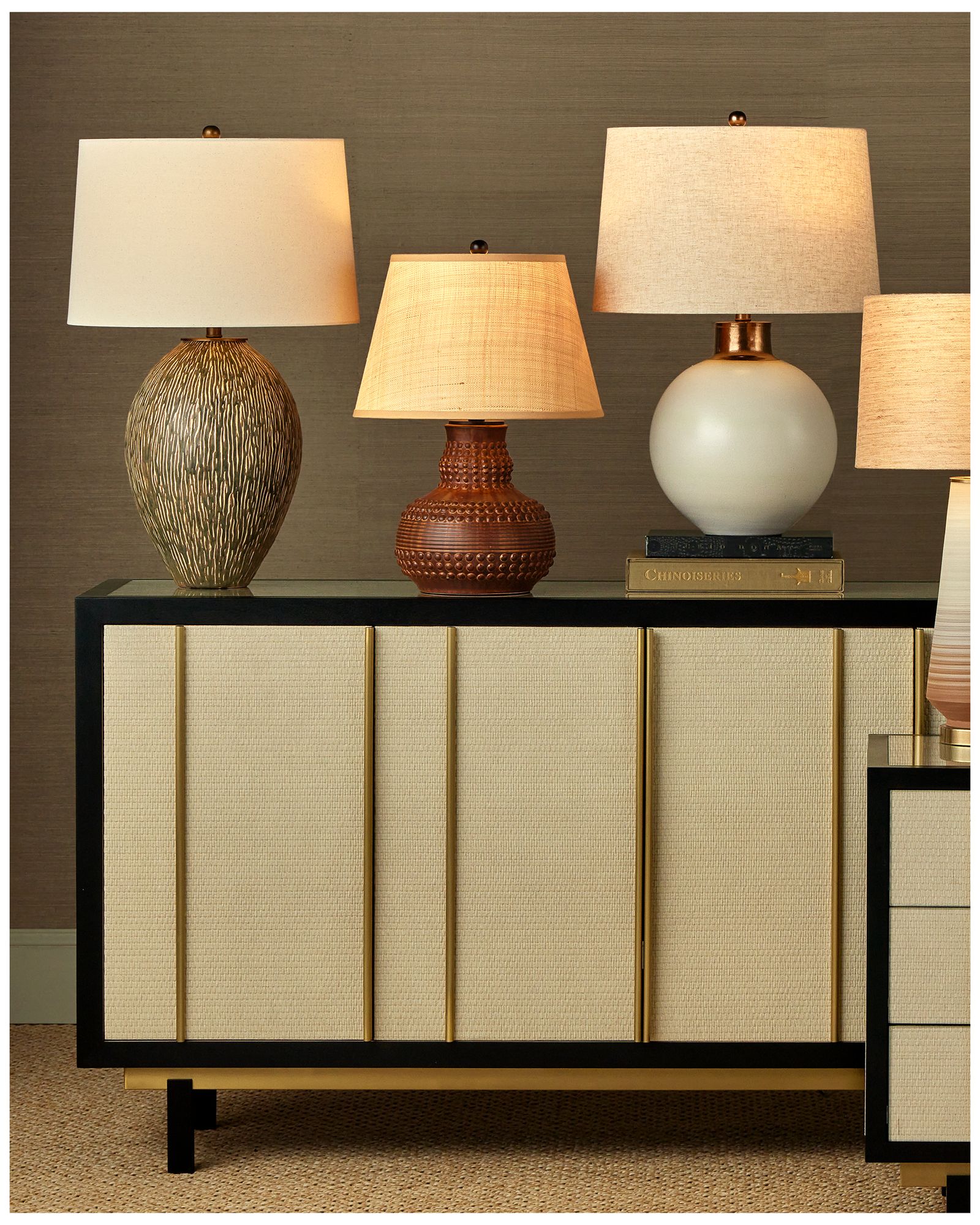 Image 6 Currey & Company 23.25" Atamo Brown Table Lamp more views