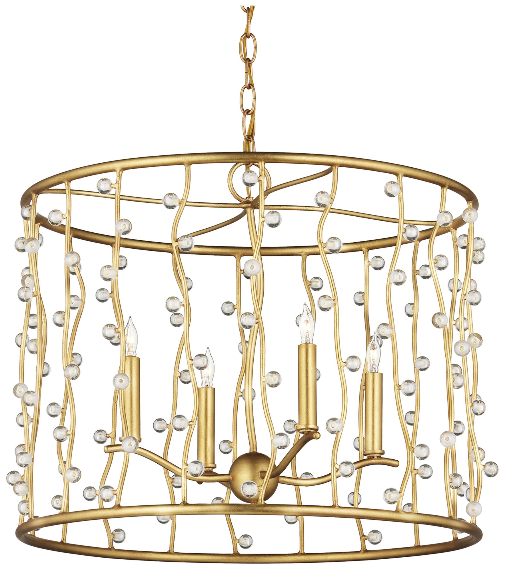 Image 3 Currey & Company 23.5" Adagio 4-Light Crystal Chandelier more views