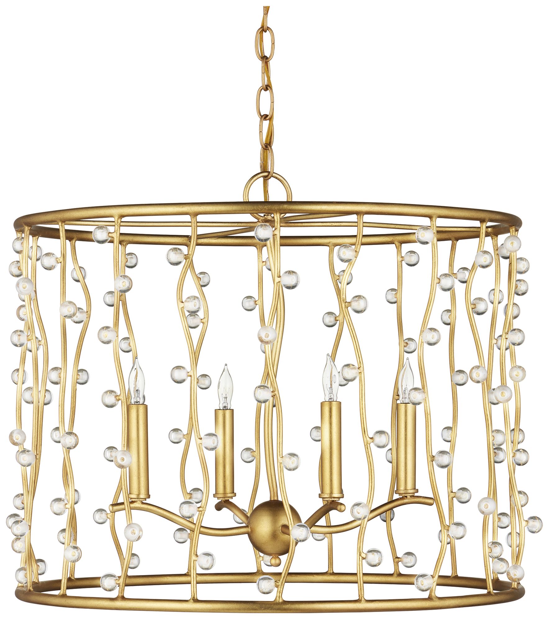 Image 4 Currey & Company 23.5" Adagio 4-Light Crystal Chandelier more views