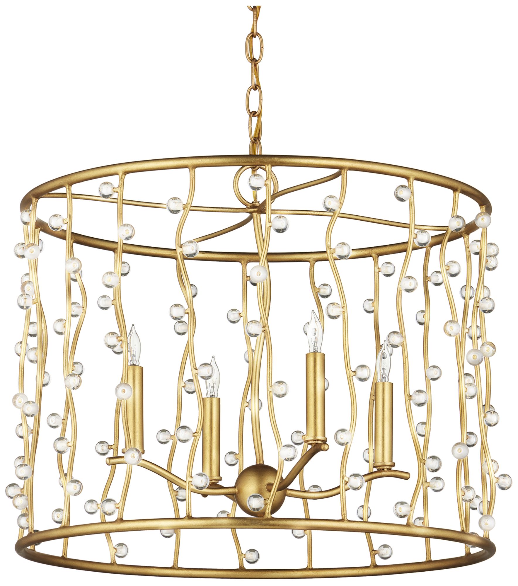 Image 5 Currey & Company 23.5" Adagio 4-Light Crystal Chandelier more views