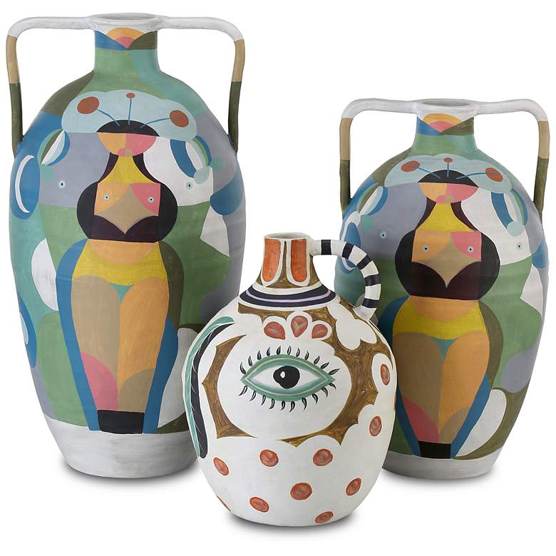 Image 4 Currey & Company 23.5" Terracotta Amphora Large Multi-Colored Vase more views
