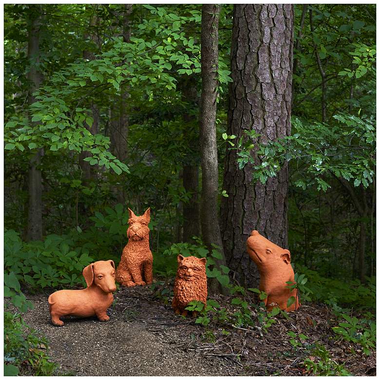 Image 5 Currey & Company 23.5" Terracotta Oscar the Scottish Terrier more views