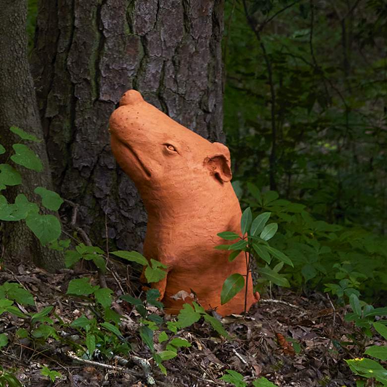 Image 1 Currey & Company 23.5" Terracotta Sam the Mutt