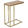 1_Currey & Company 24.25" Dezi Travertine C Table