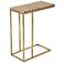 Currey & Company 24.25" Dezi Travertine C Table