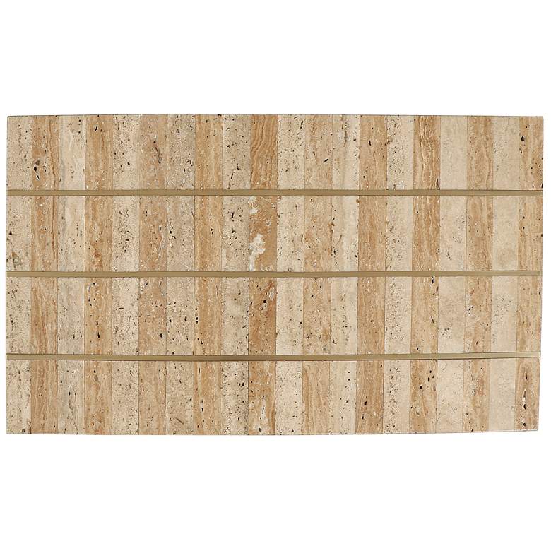Image 3 Currey & Company 24.25" Dezi Travertine C Table more views