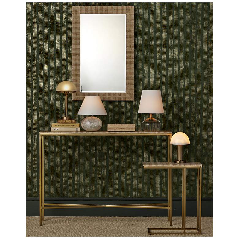 Image 5 Currey & Company 24.25" Dezi Travertine C Table more views