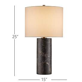 Image5 of Currey & Company 25.0" Vespera Brown Marble Table Lamp more views