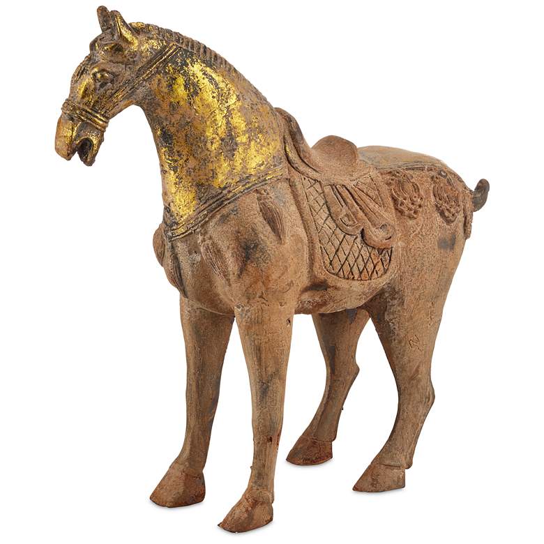 Image 1 Currey & Company 25.5" Tang Dynasty Grande Iron Horse