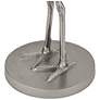 3_Currey & Company 25" Cast Aluminum Crane Silver Accent Table more views