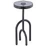 2_Currey & Company 25" Cast Glass Black Nickel Grove Drinks Table