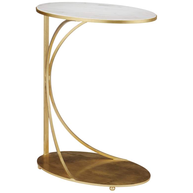 Image 1 Currey & Company 25" Marble Orla C Table