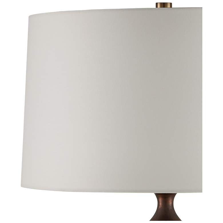 Image 4 Currey & Company 26.0" Cuprum Ceramic Green and Copper Table Lamp more views