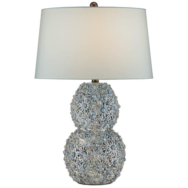 Image 1 Currey & Company 26.0" Jessamine Blue Ceramic Table Lamp