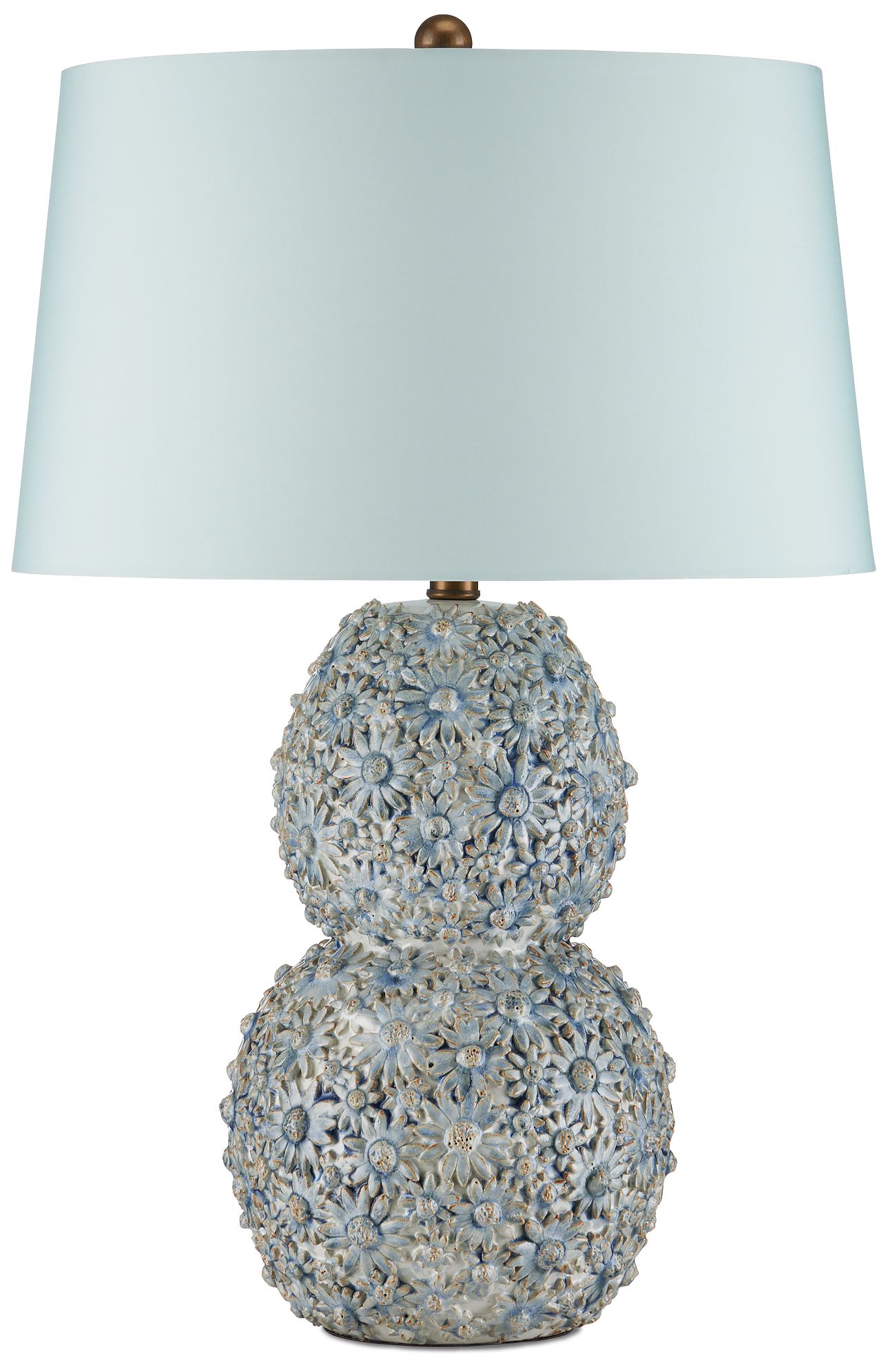 Image 4 Currey & Company 26.0" Jessamine Blue Ceramic Table Lamp more views