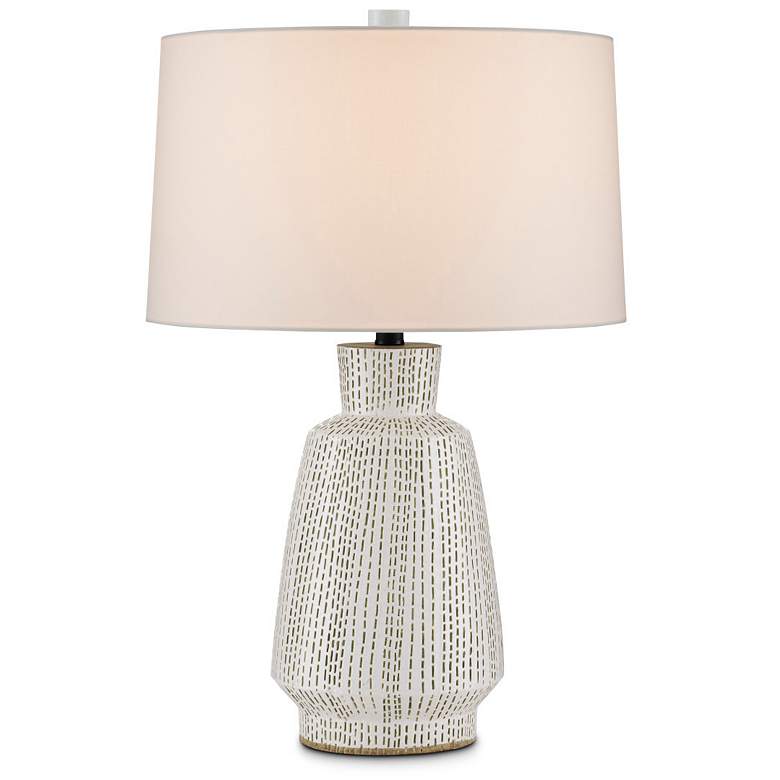Image 2 Currey & Company 26.25" Dash White Table Lamp