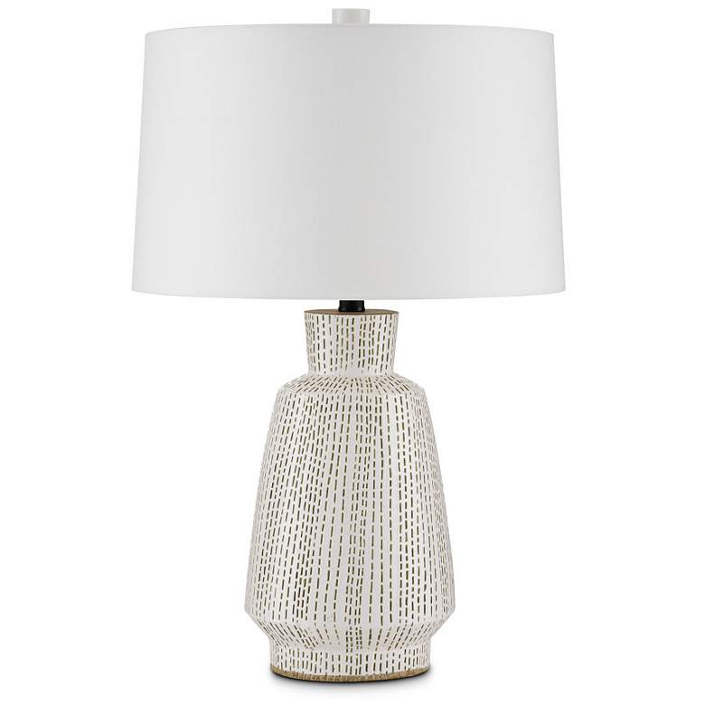 Image 5 Currey & Company 26.25" Dash White Table Lamp more views