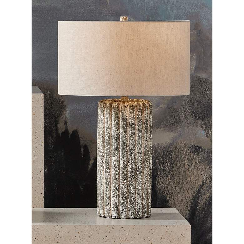 Image 1 Currey & Company 27 1/2" Boudoirs Concrete Table Lamp