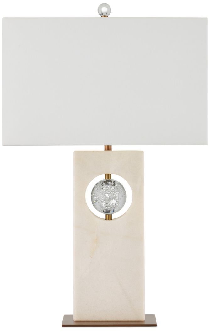 Currey & Company 27" Radiant White Table Lamp