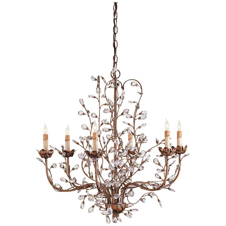 Image 2 Currey &amp; Company 27 inch Wide Crystal Chandelier