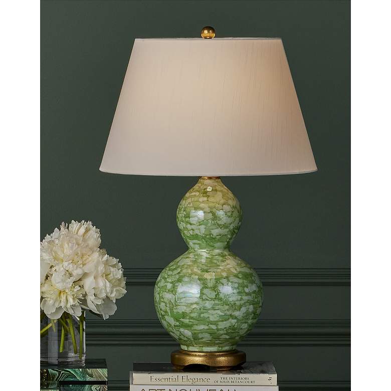 Image 1 Currey & Company 28.25" Eau de Nil Porcelain Table Lamp