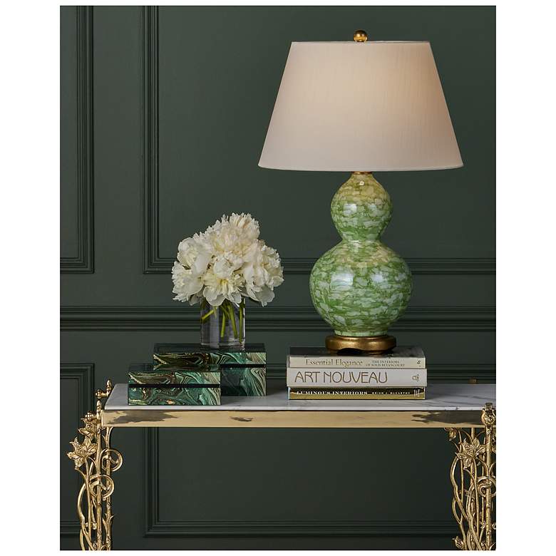 Image 7 Currey & Company 28.25" Eau de Nil Porcelain Table Lamp more views