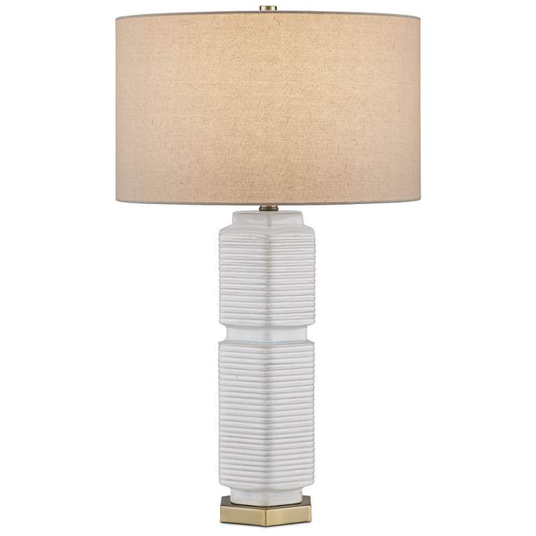 Image 5 Currey & Company 28.5" Glebe White Table Lamp more views