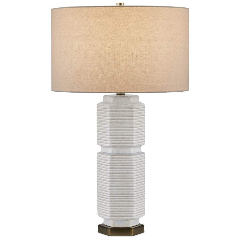 Image 6 Currey & Company 28.5" Glebe White Table Lamp more views