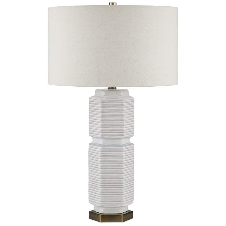 Image 7 Currey & Company 28.5" Glebe White Table Lamp more views