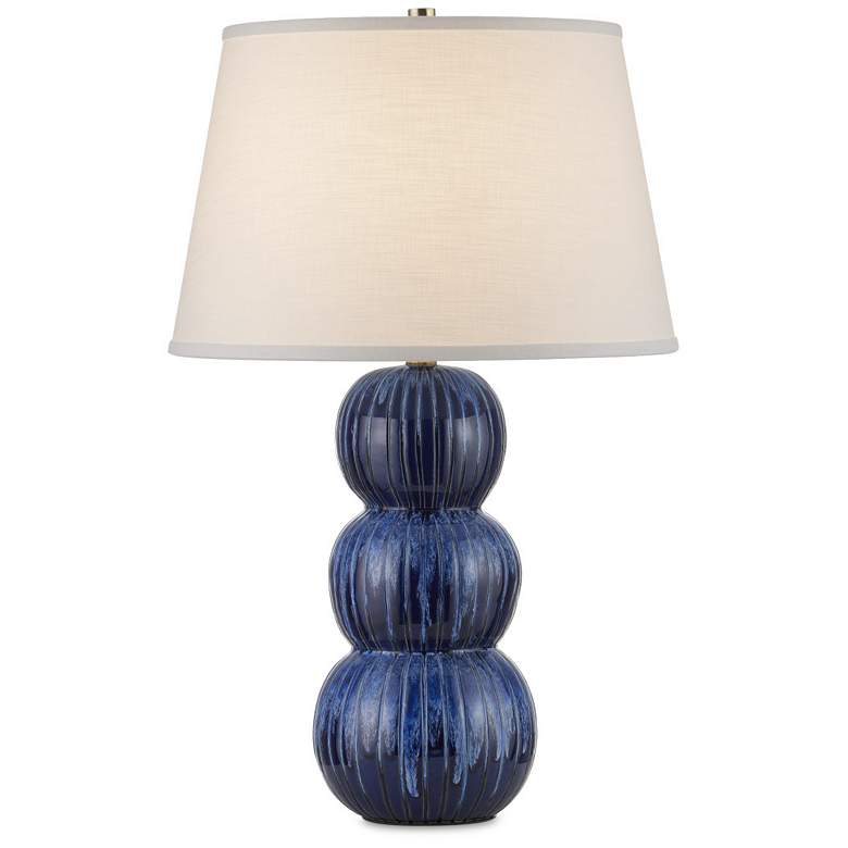 Image 1 Currey & Company 28.5" Salacia Blue Table Lamp