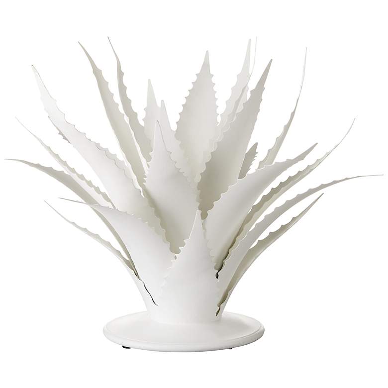 Image 2 Currey & Company 28" Agave White Objet more views