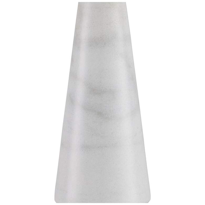 Image 4 Currey & Company 29.5" Edelmar White Marble and Optic Crystal Tabl more views
