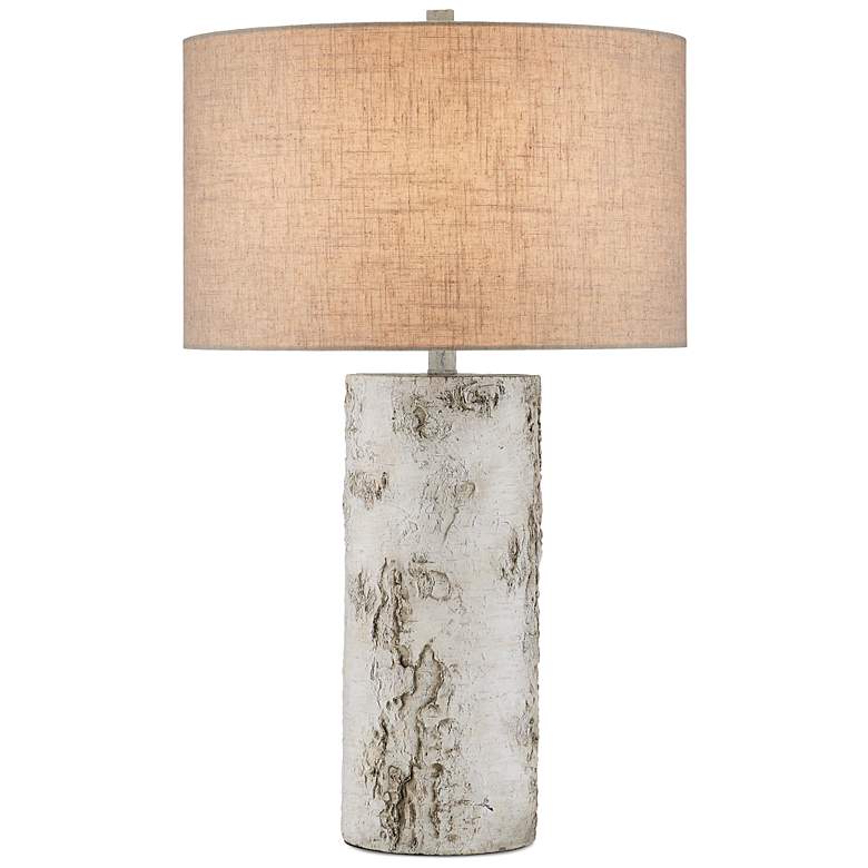 Image 4 Currey & Company 29.5" Faux Birch Cement Table Lamp more views