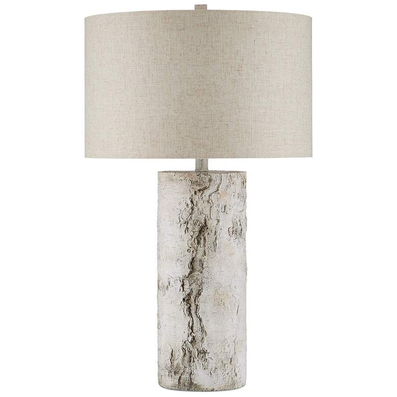 Image 5 Currey & Company 29.5" Faux Birch Cement Table Lamp more views