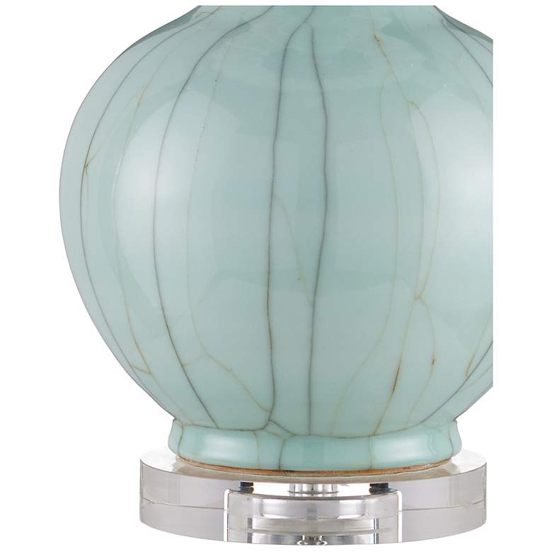 Image 3 Currey & Company 29.75" Celadon Crackle Porcelain &Optic Crystal T more views